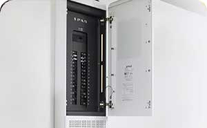 SPAN electrical panel with its door open